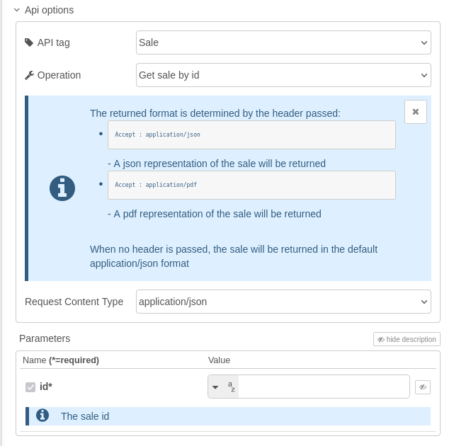 parameter description